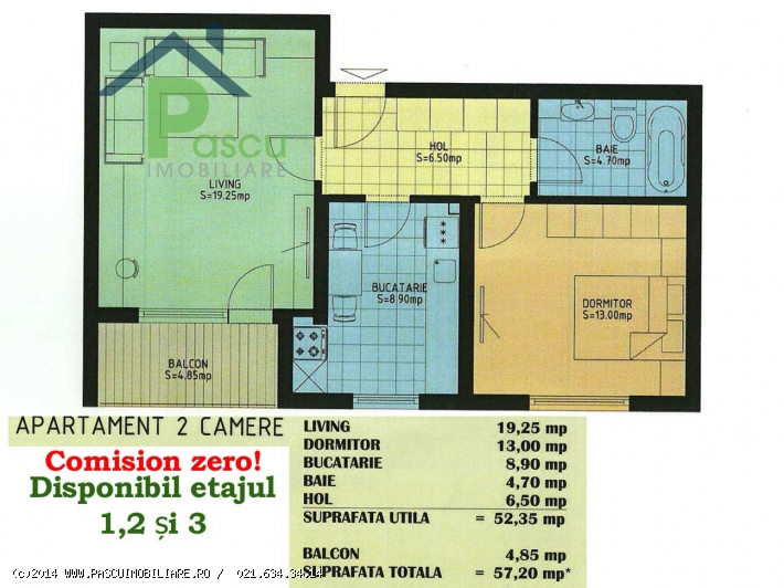 Vanzare apartament 2 camere Brancoveanu, apropiere metrou, bloc nou, la cheie, COMISION ZERO